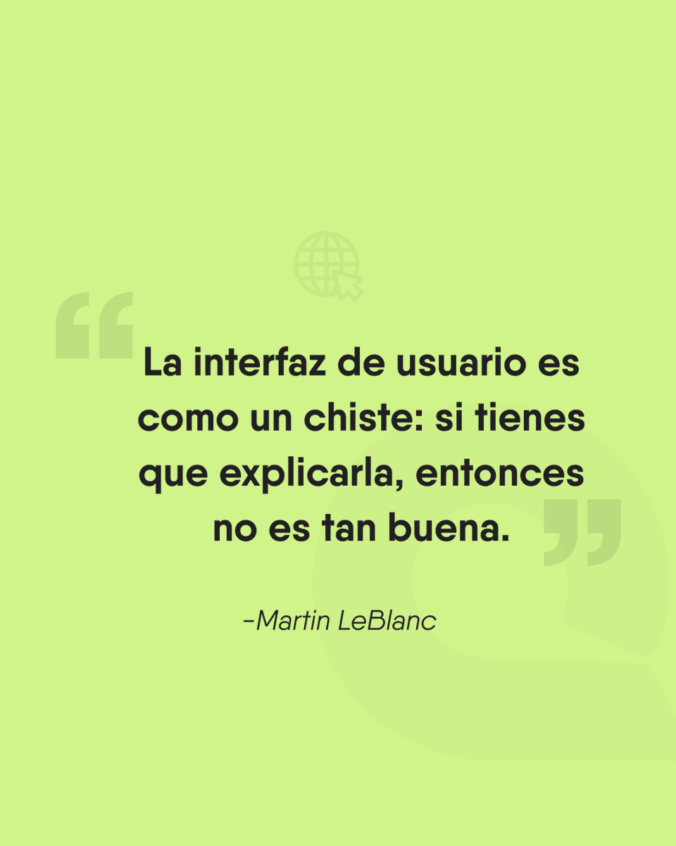 Buenn día! 👋 Compartimos esta frase del gran diseñador gráfico Martin LeBlanc sobre #DiseñoUX. ¿Estás de acuerdo? ¡Contanos!