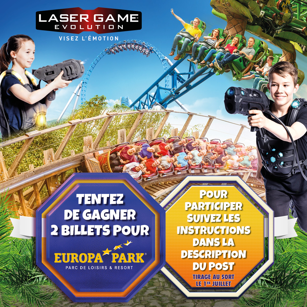 LaserGameFrance's tweet image. 🎁 #Concours 
Tente de gagner 2 billets d'entrée pour le parc d'attractions Europa-Park, le plus grand d'Europe
1️⃣Follow @LGEOfficiel 
2️⃣ #RT le tweet
3️⃣Tag la personne avec qui tu vas aller à Europa-Park avec le hashtag #MerciLaserGameEvolution

T.A.S : 01/07/22