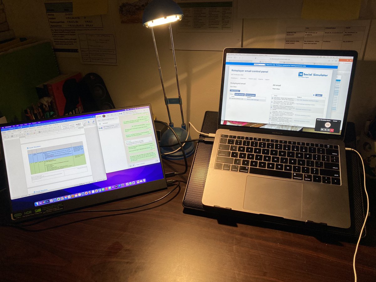 Late night virtual exercise with a German engineering and energy client - all in German… amazing to think what the team can do these days #crisiscomms