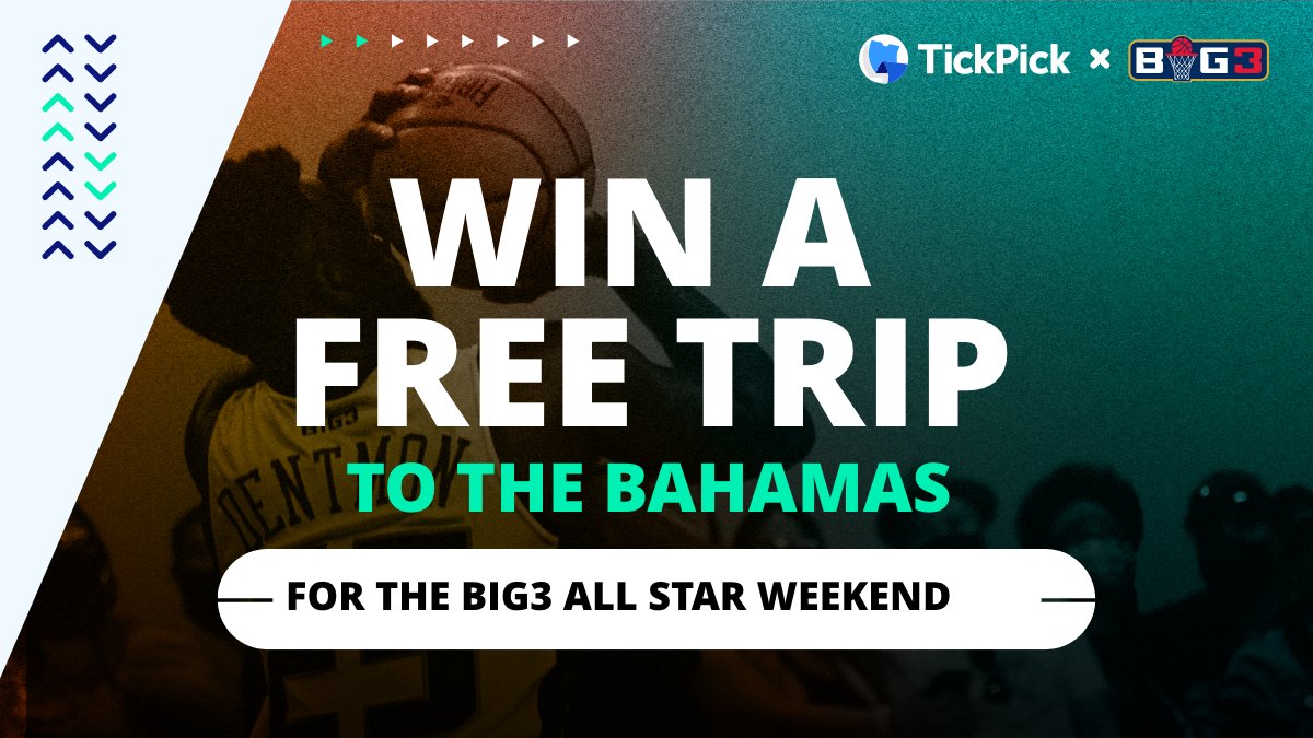 🚨 Major Giveaway 🚨 

We are hooking up one lucky winner AND a guest with an all expenses paid trip to the <a href="/thebig3/">BIG3</a> All-Star Weekend!

▪️ 2x game tickets
▪️ Roundtrip airfare
▪️ 4x nights hotel

Enter here: tickpick.com/big3