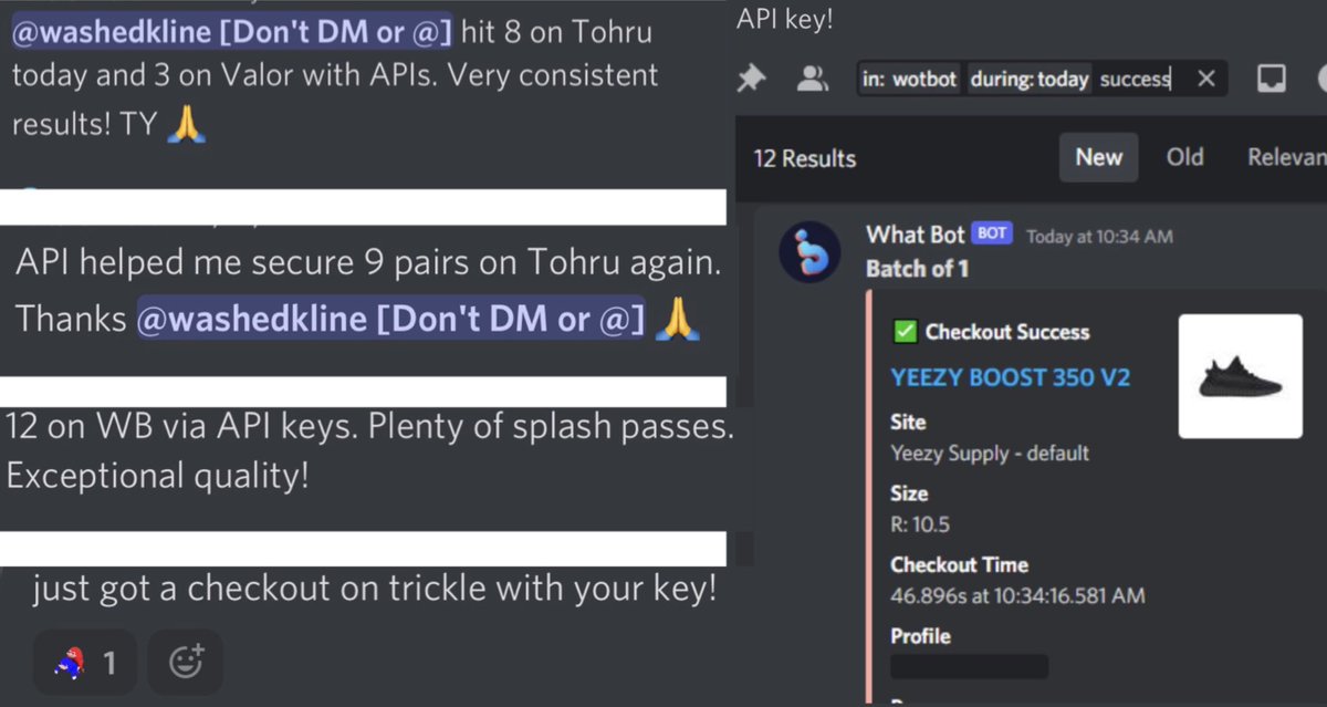 We are very humbled to receive positive feedback on our API keys 😊 

We strive to bring our members the best quality products to help them increase their success. 

Join us now to be apart of our fastest growing team 💯 

discord.gg/EFPqWsdy3V

LIKE + TAG + RETWEET ♻️