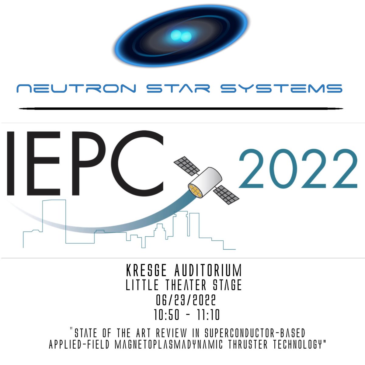 NeutronStarSys's tweet image. After the longest wait, the next edition of the IEPC is finally here! NSS will be represented by our CTO, who will be giving a talk at 10:50 AM on Thursday (06/23/2022) at the Kresge Little Theatre stage. We are excited to meet you there!
#IEPC2022 #Propulsion #supremetech