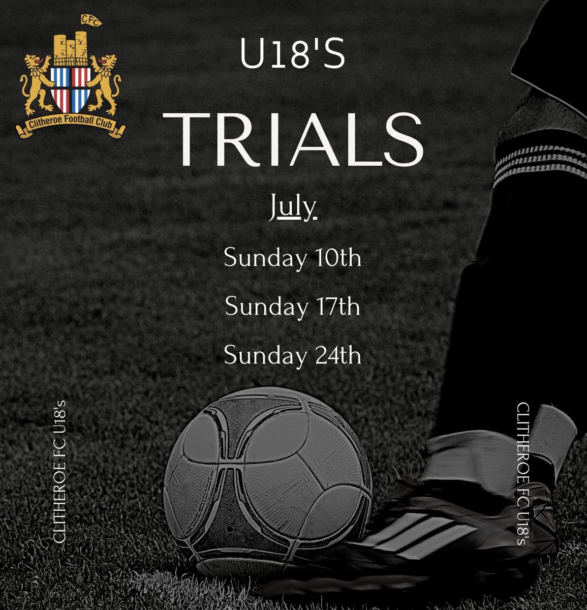 We still have places available in this team for next season. 

Is that you? 

Playing in the <a href="/NORTHWESTYOUTH2/">NORTH WEST YOUTH ALLIANCE</a> every Sunday afternoon against top opposition. As well as the FA Youth cup &amp; Lancashire Youth cup. 

3 trials days available. Please get in touch if you are interested.