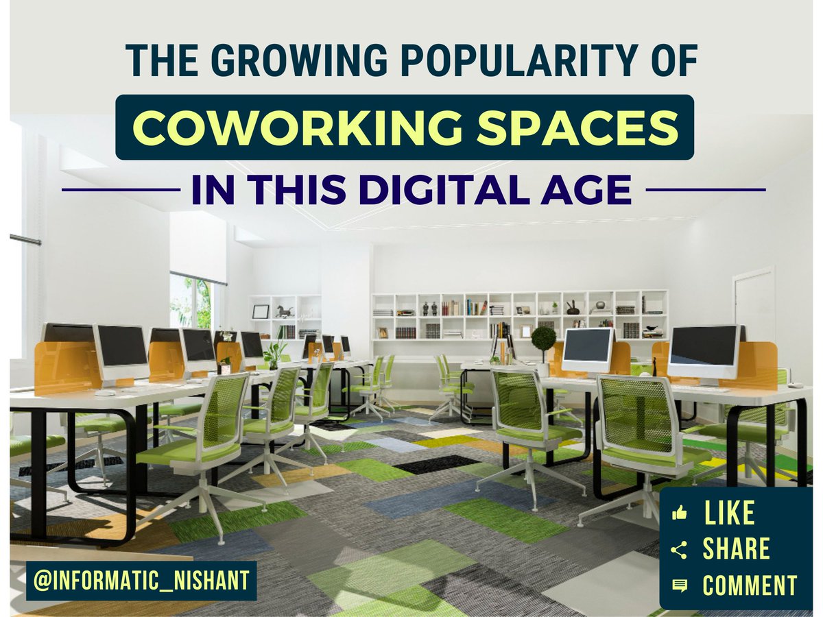 #Coworking spaces provide all the amenities needed (sometimes) and create an atmosphere of belonging, typically lacking in traditional office spaces.

ℹ️ informaticnishant.in/the-growing-po… via <a href="/info_nishant/">Informatic Nishant</a>
