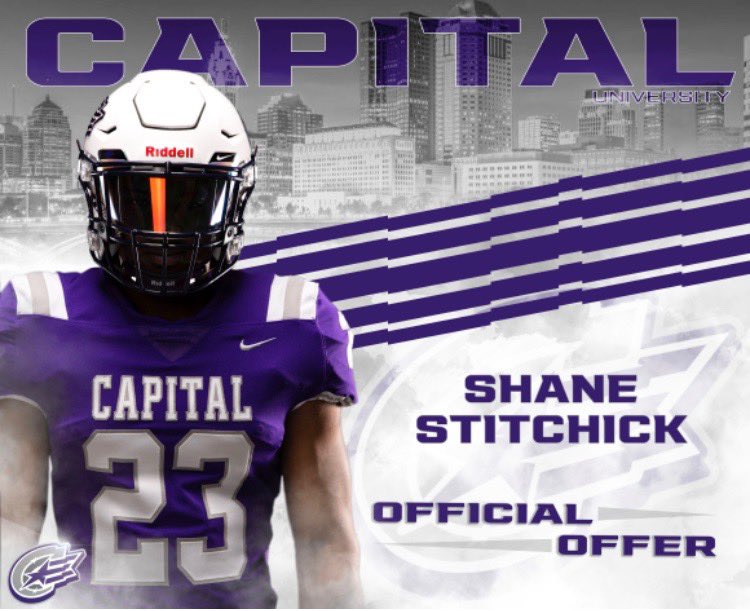shane_stitchick's tweet photo. I’m excited to announce that I have received an official offer from Capital University and special thanks to @JoeNemith3 and the rest of the Capital coaching staff. https://t.co/Nw22VkOthL