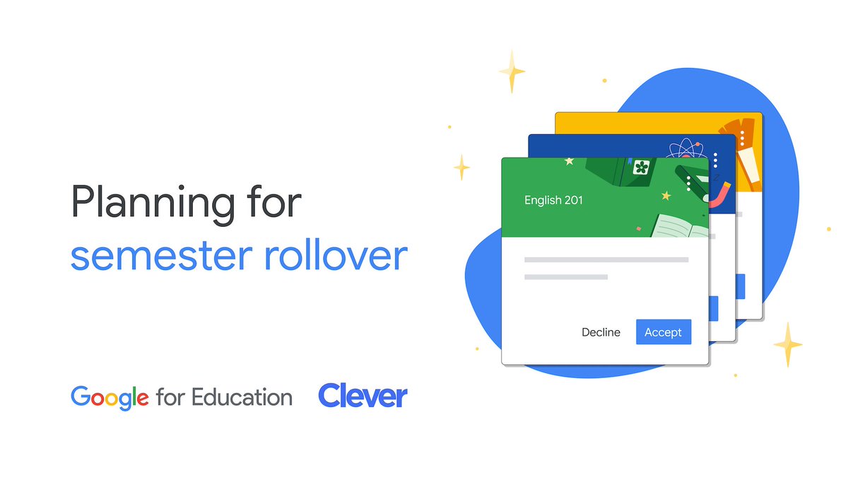 Admins &amp; educators, it’s not too early to prepare for the new school year. If your school uses <a href="/Clever/">Clever</a>, check out this step-by-step guide to help you set up for a smooth semester rollover with #GoogleClassroom roster import. goo.gle/39BoYnd