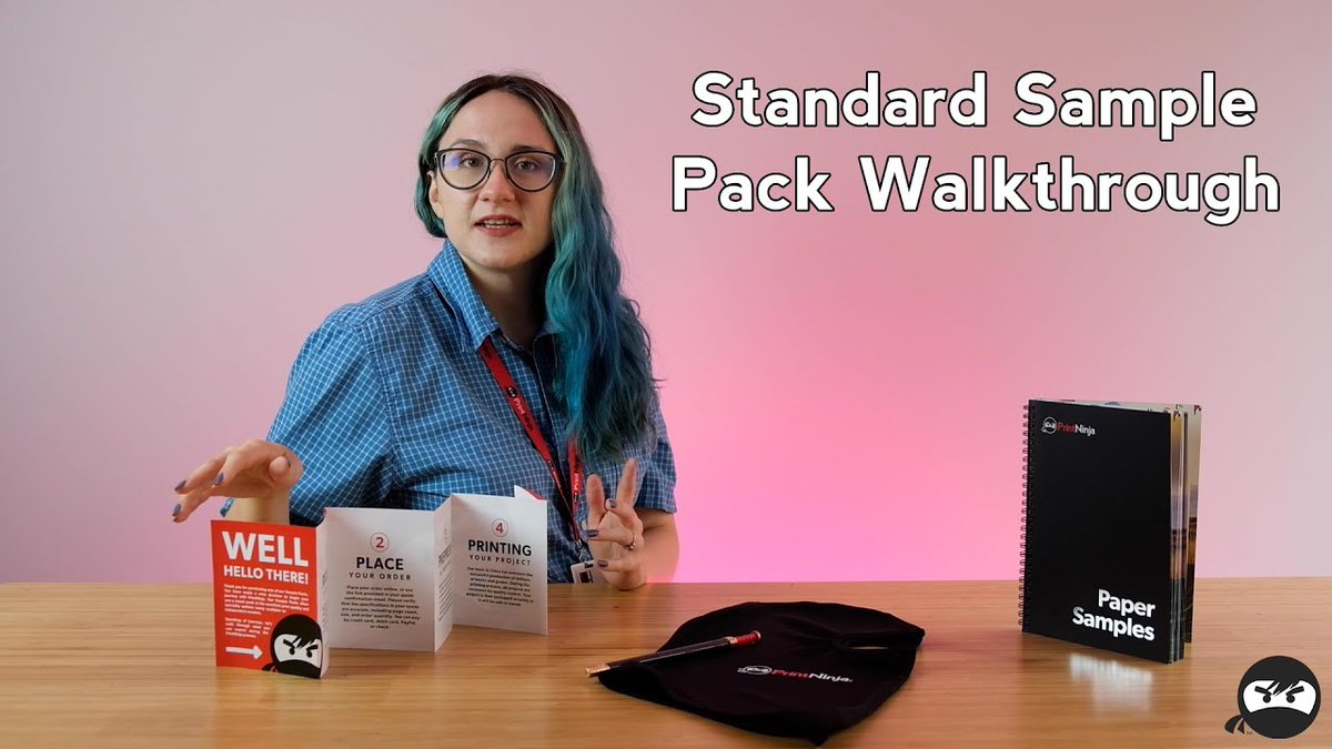 PrintNinja's tweet photo. It's back to basics this Video Tuesday! Walk through our standard sample pack offerings with Margaret! 
https://t.co/tBw3OKzlQC
#papersamples #papercraft #smallpress #indiecomic #selfpublish https://t.co/G85ZINOnNH