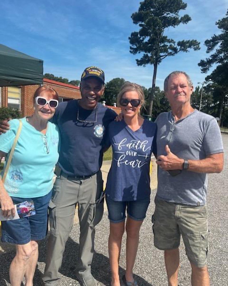 JenKiggans's tweet photo. We are working hard talking to so many voters at the polls today!! The lines are short so come out and vote! FIVE hours to go!! #ElectionDay #FiveMoreHours #VOTE #VA02 https://t.co/FcRkxYysv1