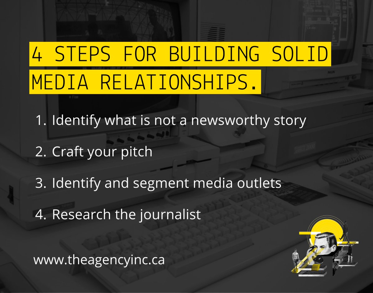 4 steps to help your company build solid media relationships via <a href="/ArleighGV/">Arleigh Vasconcellos</a>.  
#mediarelations #publicrelations
