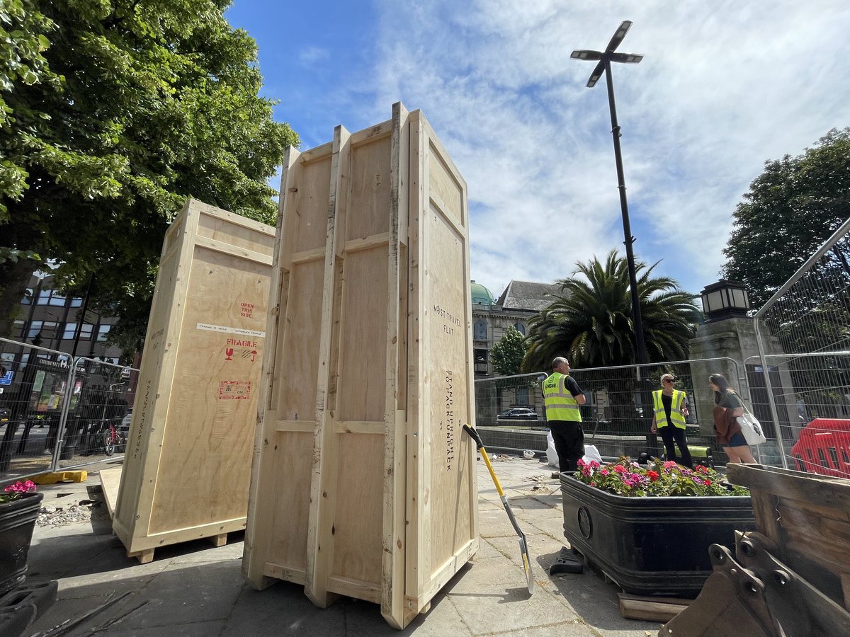 PollyCziok's tweet image. Got my hands on a copy of #lovehackney our new residents’ mag - great feedback already. And the next stage of our Windrush public art project is installed - you’ll have to wait till tomorrow to see what’s in the boxes.  Couldn’t be prouder of my Culture and Comms teams today. 🥰