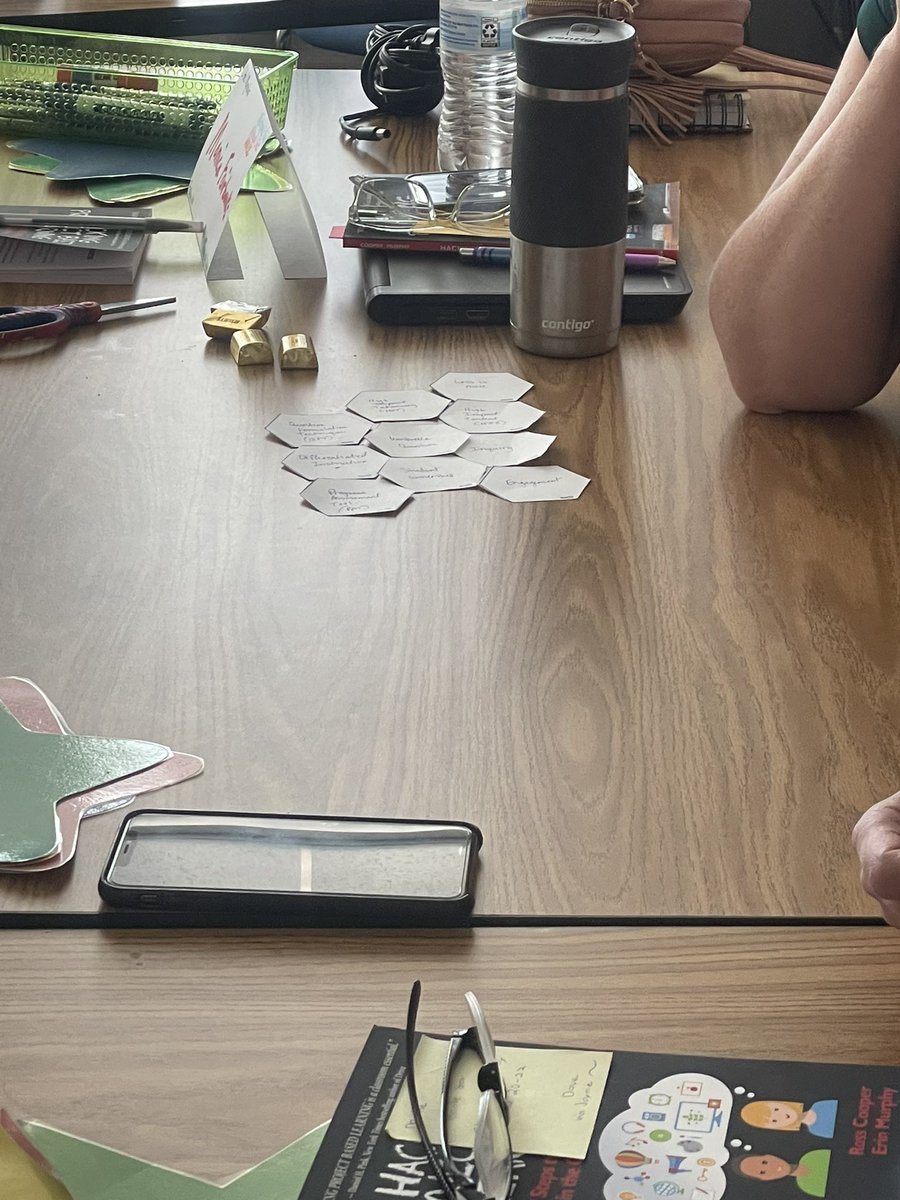 carr_8's tweet photo. Day 2 morning: Educators using the Hexagon Strategy for chapter 5. Amazing key words were written and different ways they can use this with their learners. #nvdlc #nvedubookstudy #alwayslearning #hackingpbl @NevadaReady https://t.co/wBAR8E1v7Q