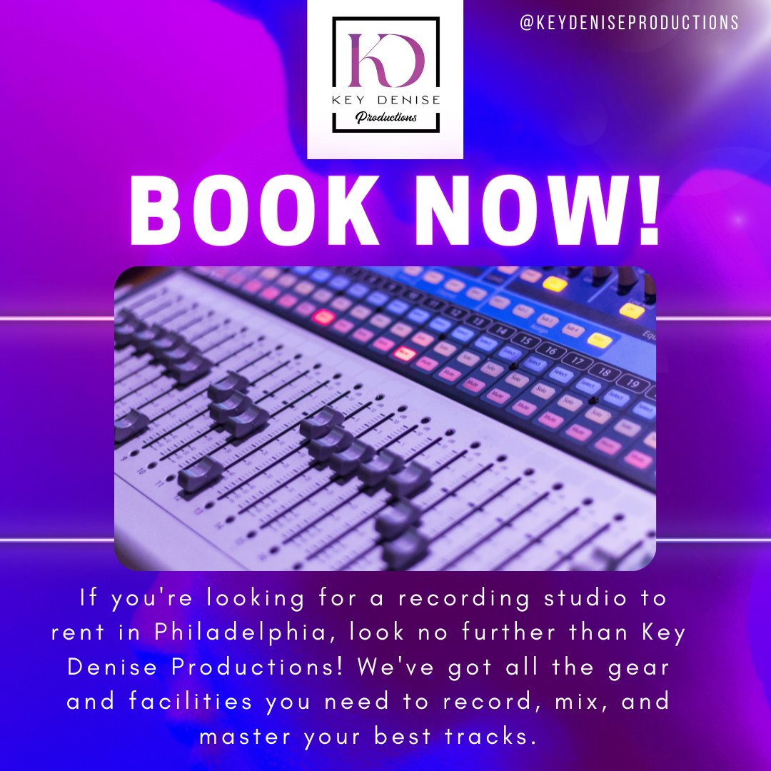 keydeniseprod's tweet photo. Looking for a recording studio? We got you! Visit our website and book now: https://t.co/xu4aeWs4Sr

#keydeniseproductions #recordingstudio #podcaststudio #booknow #record #artist https://t.co/JTXTDYVbeL