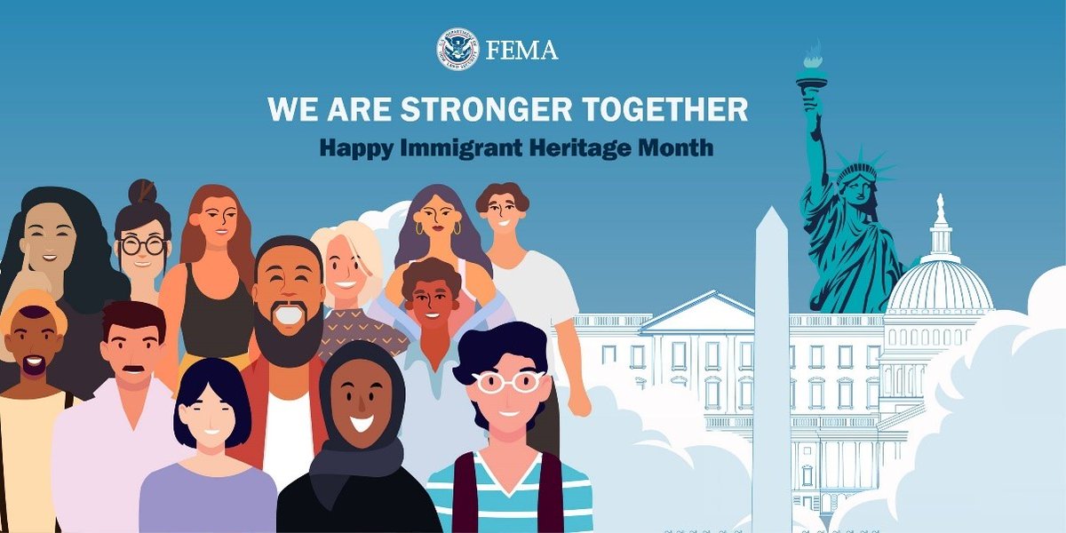Our agency honors every person who contributes to our nation’s culture. This #ImmigrantHeritageMonth, let us honor the values of diversity, equity &amp; inclusion &amp; commemorate the tenacity of immigrants who strive to make our country great. We are stronger when we all work together!