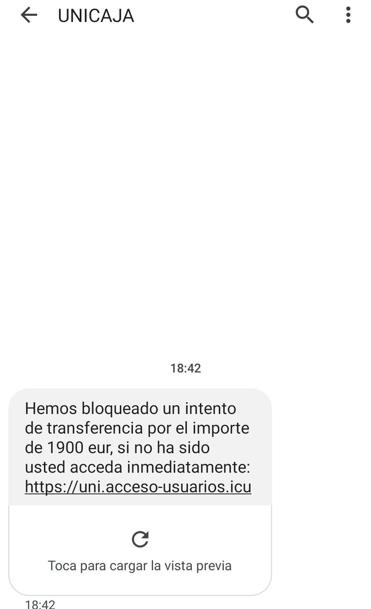 agcandil's tweet photo. @UnicajaBanco entiendo que este mensaje no es vuestro, no?? @policia @guardiacivil https://t.co/cExoEkvyNk
