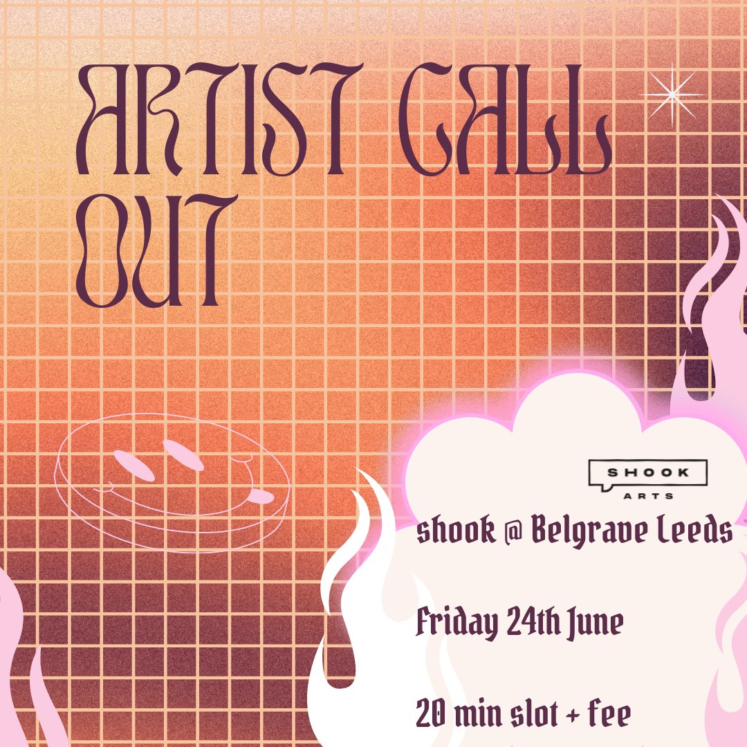 💥ARTIST CALL OUT 💥

Due to the train strikes @sisi is no longer able to perform <a href="/shookarts/">SHOOK:</a> on Friday. 

We are now looking for an act to fill the slot.

🌱20 min slot @belgravemusichall 
🌱Fee for all performers involved 
🌱Any creative disciple! 

Dm us! 🤞