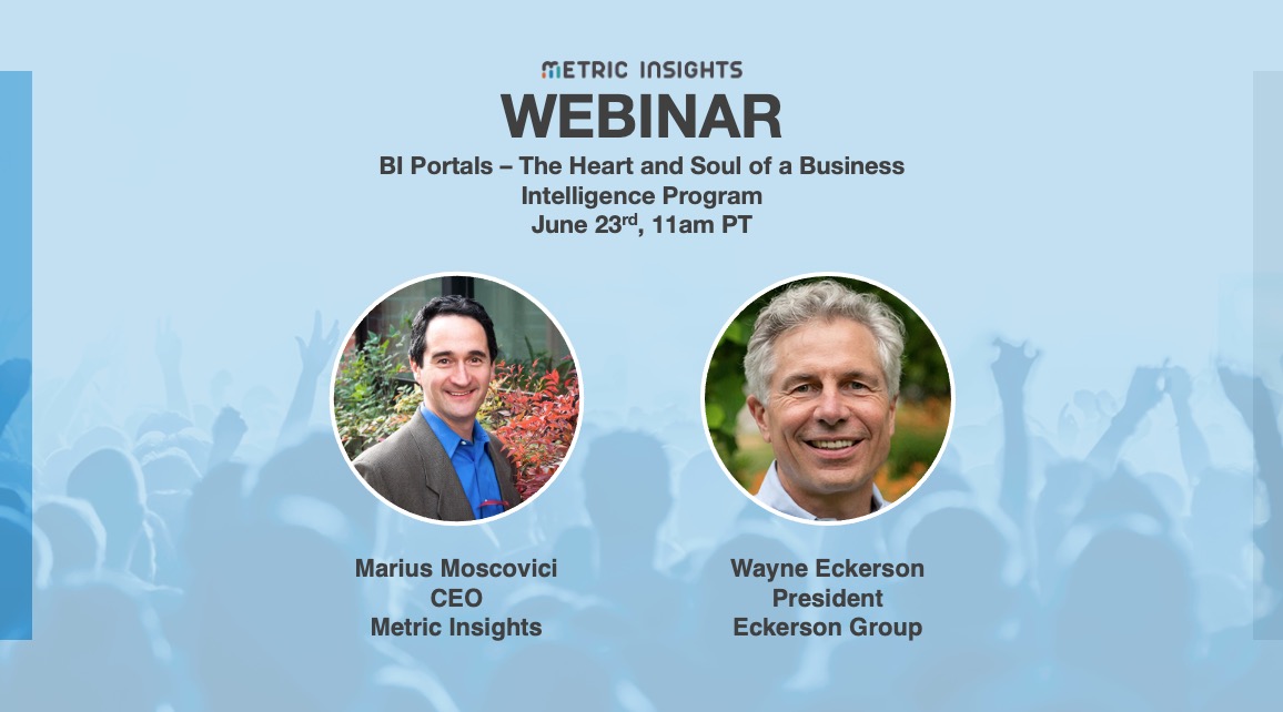 Listen to what <a href="/weckerson/">Wayne Eckerson</a> has to say on how a Business Intelligence Portal is crucial to any BI program this Thursday at 11am PT.

Register here: bit.ly/3OrO1bd

#BusinessIntelligence #webinar