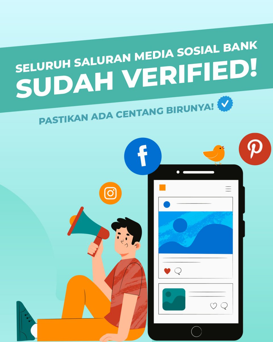 IlhamSyahiir's tweet photo. Hal paling mudah agar kita terhindar dari modus penipuan adalah teliti dalam memperhatikan tanda verified disetiap akun resmi dari Bank. Jika tidak ada tanda verified, sudah dipastikan akun tersebut adalah akun milik penipu.

#AwasSoceng 
#ROBRIJakarta2 
#2233 https://t.co/QcuDg92NzC