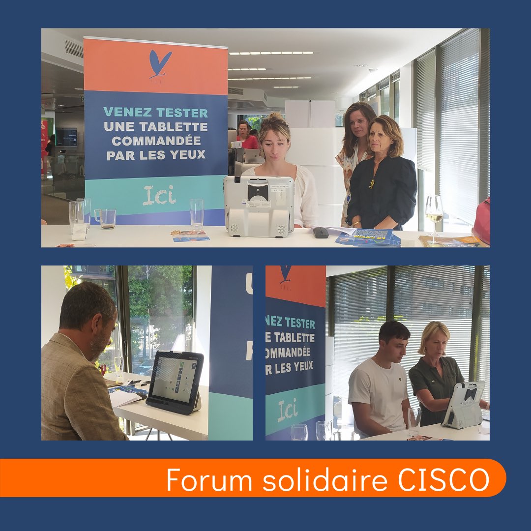 L’association ALIS était présente mardi 14 juin au forum solidaire organisé par notre partenaire <a href="/CiscoFrance/">Cisco France</a> dans le cadre de leur démarche RSE. 

Nous avons fait tester la tablette à commande oculaire à une dizaine de personnes 😃