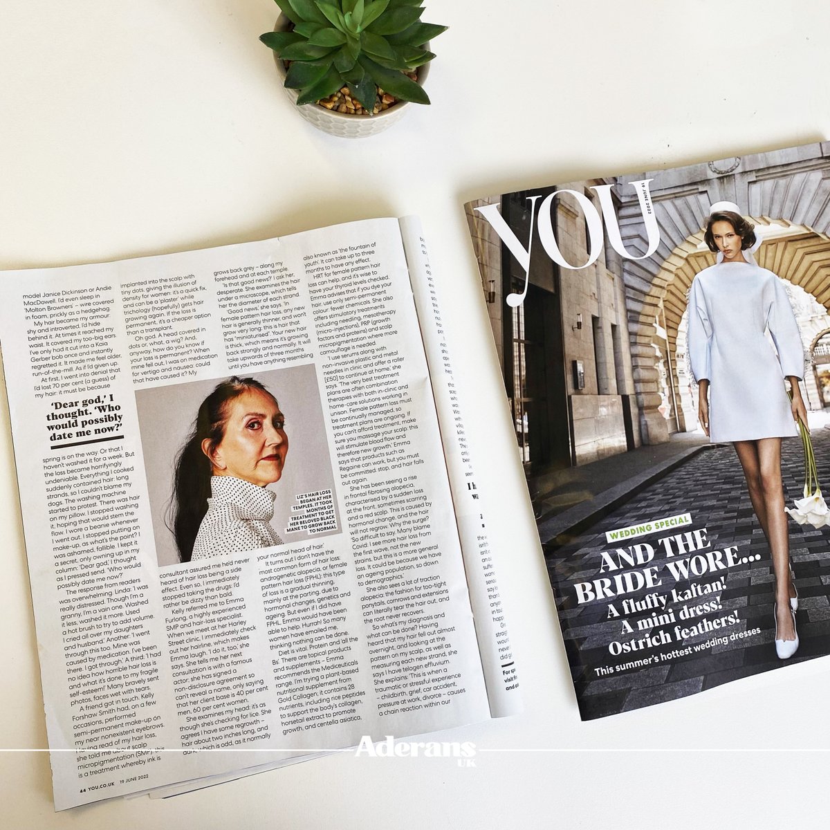 TrendcoWigs's tweet photo. Emma from the Aderans Hair Centre was featured in the Daily Mail &amp; You magazine, advising Liz on how best to manage the hair loss she has been experiencing.

For more information on managing hair loss or to read the article click here: https://t.co/YsACOZFKYw https://t.co/GV2UYyJzwT