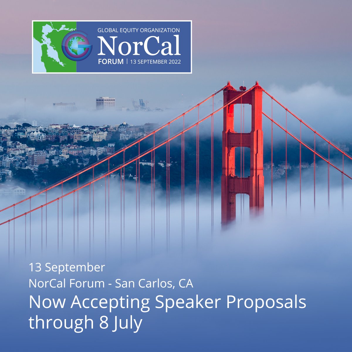 We are looking for expert speakers to cover subjects of specific interest to the Northern California equity plan community on 13 September at the NorCal Forum. Submit your ideas by 8 July and be part of this exciting event! 
ow.ly/8VfW50JCq28

#GlobalEquityOrg
