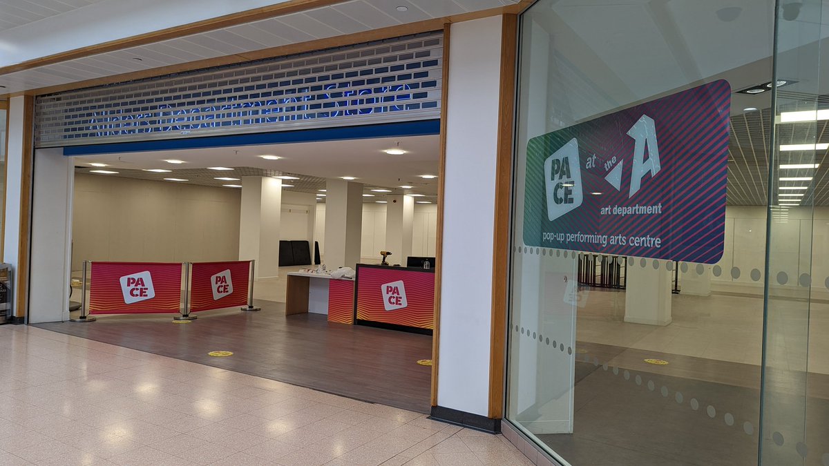 pace_yt's tweet photo. With just over a week until our first performance things are moving quickly at our new popup performing arts centre in @ArtDeptPaisley! #futurepaisley https://t.co/16ooUDVs0n