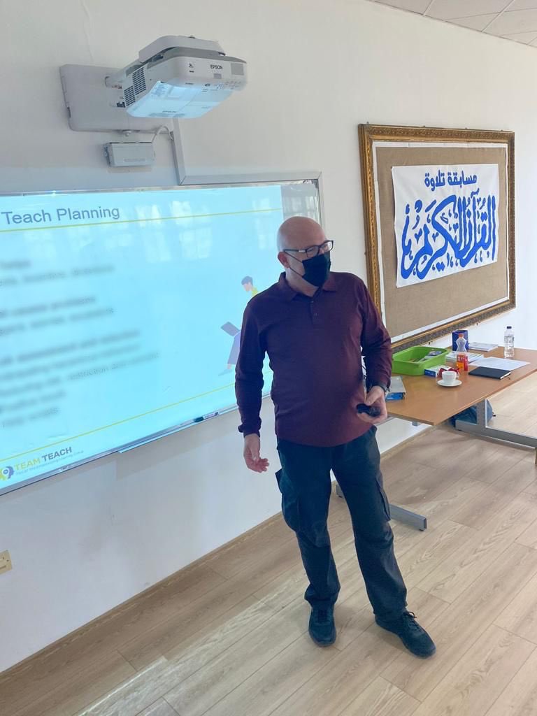 TeamTeachLtd's tweet photo. Principal Team Teach tutor Paul Bray hosting our first Train the Trainer in Dubai! 

Our approach to behaviour management equips your teachers with a new understanding of behaviour as a form of communication.

 #teamteach #teachers #positivebehaviour #dubaischools #UAEschools https://t.co/47eebBfwrs