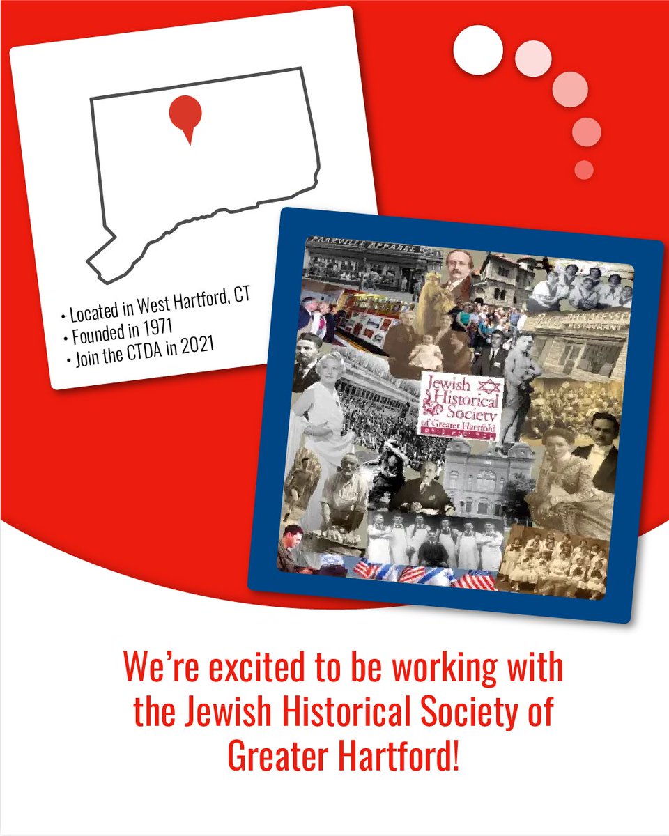 ctda_official's tweet photo. Happy #MemberMonday featuring the Jewish Historical Society of Greater Hartford! Check out them out at @jhshartford or their website https://t.co/ldUF4oKXLH.

Go to the link in our bio to see their CTDA collection! https://t.co/GggNXWNbzn