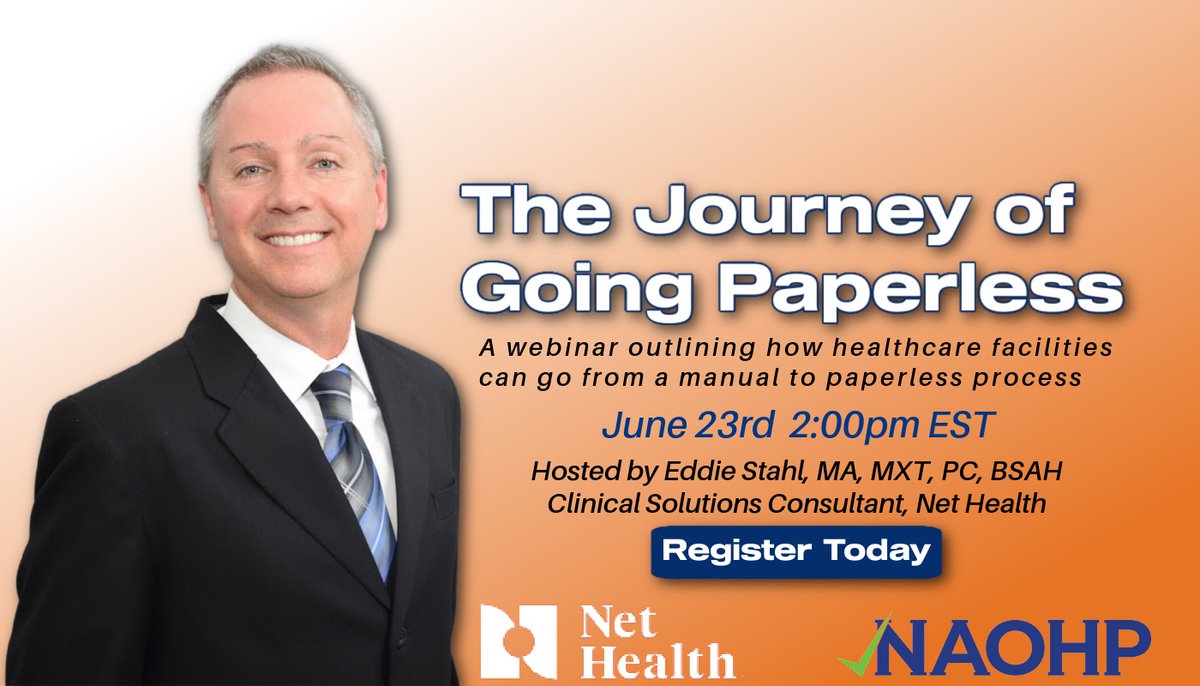 Join us on our upcoming webinar on better ways to go paperless! Eddie Stahl has 21 years’ experience in the healthcare industry overseeing operations of medical facilities. Register now to reserve your seat: airmeet.com/e/6b474cb0-d6c…