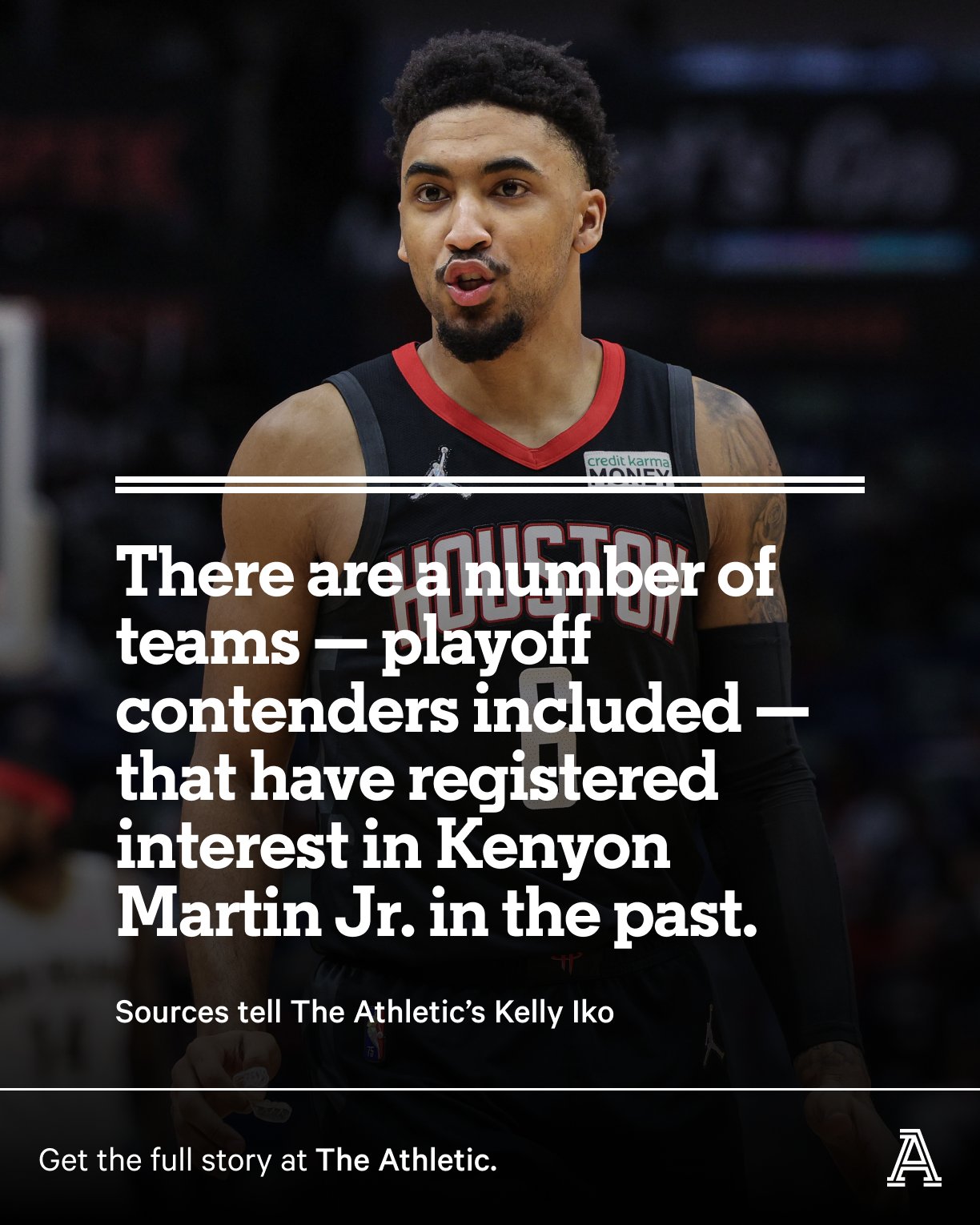 Kenyon Martin Jr. has taken his own path. The Rockets hope it's just  getting started - The Athletic