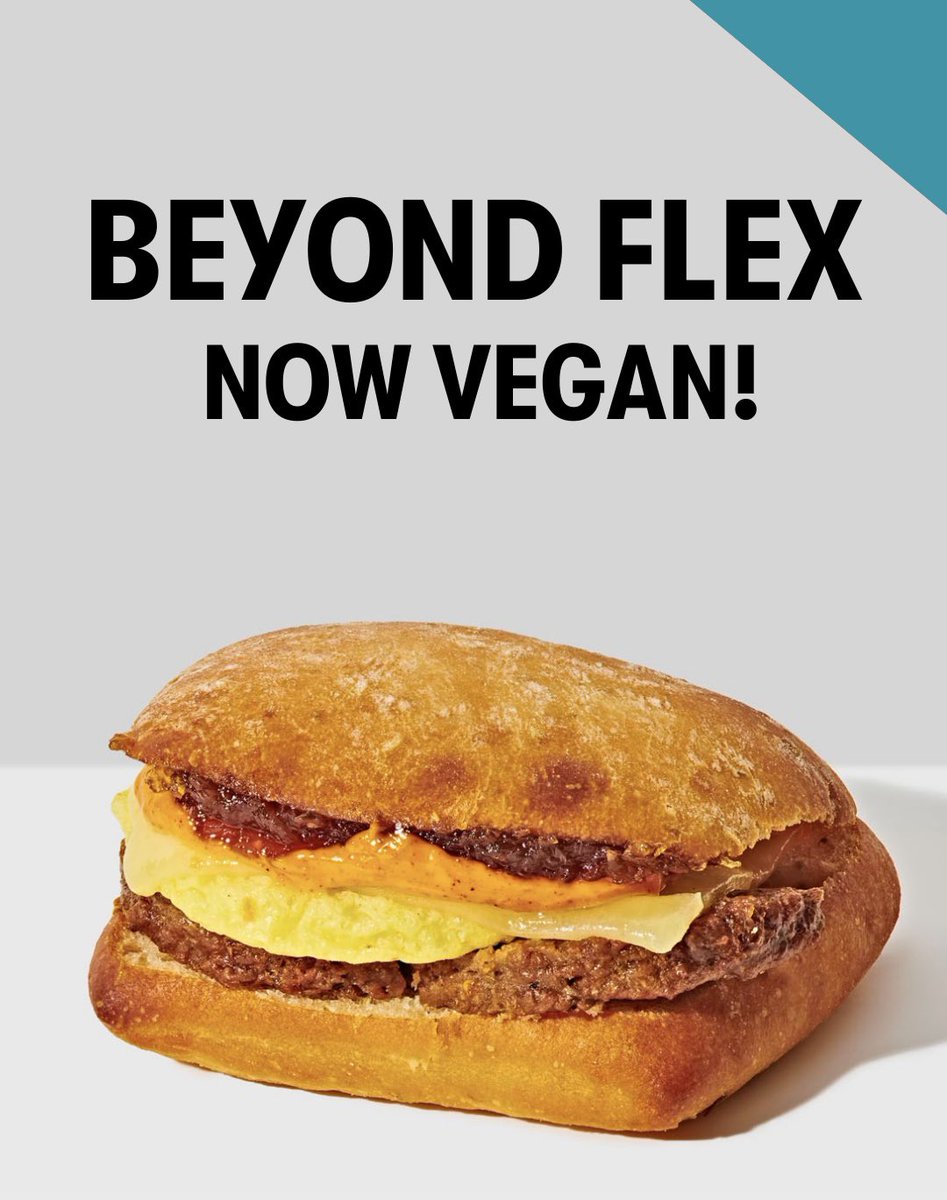 GregorysCoffee's tweet photo. Attention all #Gregans our beyond flex breakfast sandwich is now fully vegan! 
This mouth-watering sandwich is made using @BeyondMeat breakfast sausage, vegan egg, caramelized onion jam, vegan pepper jack cheese and chipotle sauce on rosemary focaccia bread. https://t.co/fkFMKMqtdm