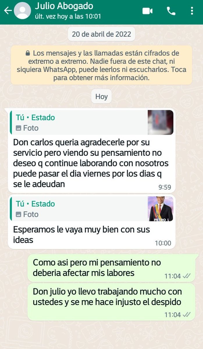 KevinMaOficial's tweet photo. #NuestraPrioridadEs denuciar a esas empresas que están echando de manera injustificada a sus colaboradores por haber votado por @GustavoPetro ¡No hay derecho! #PetroEsPresidente. https://t.co/HnfabuYFIF