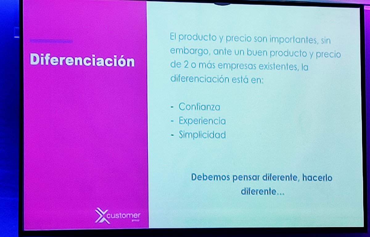 monich16's tweet image. Diferenciación en Experiencia del cliente, según Rodrigo Fernández de Paredes. #CXIndex 2022 @CENTRUMcatolica