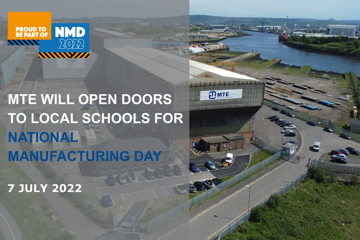 We are pleased to be opening our doors and welcoming local schools to MTE as part of Make UK’s National Manufacturing Day 2022 celebrations on Thursday 7th July!  

Find out more here: lnkd.in/epTwgdNh 

#NMD2022