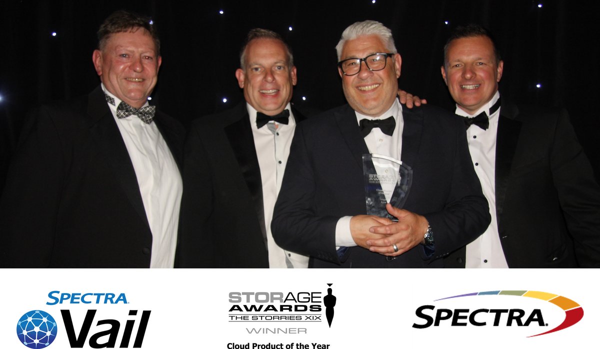 spectralogic's tweet photo. #SpectraVail won Cloud Product of the Year at the 2022 Storage Awards! We could not be more thrilled to see Vail recognized for a fourth time by a major industry award. Learn more about the multi #cloud #datamanagement #software today! https://t.co/xFHfMPMKyZ https://t.co/tgfQvi8Ari