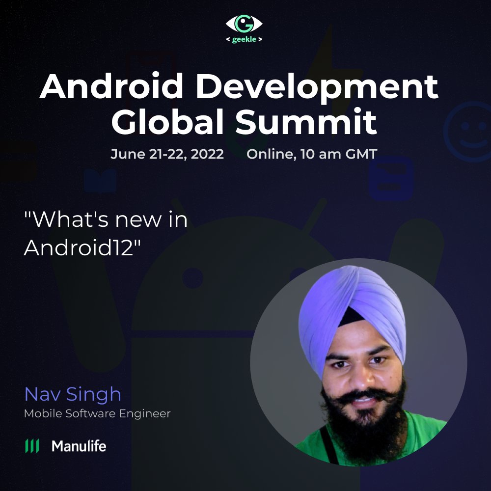 navczydev's tweet photo. Today, I'll be speaking at https://t.co/yIPttg4POj #AndroidSummit about #android12

https://t.co/zySGgK2GR5

#Android  #androiddevelopment #AndroidDev  #androiddeveloper #android12 https://t.co/sLSnsC0KID