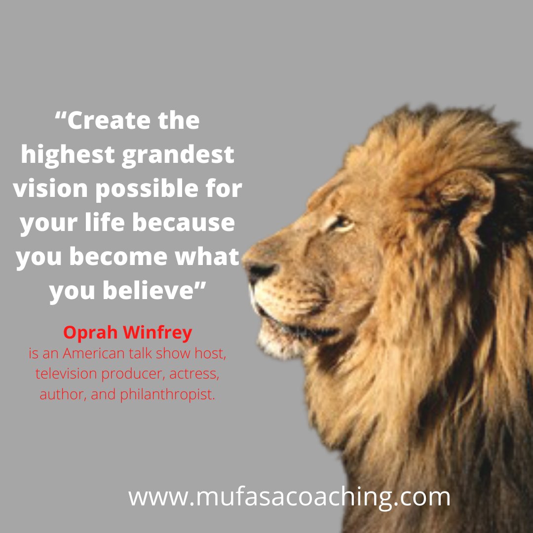 MufasaCoaching's tweet photo. #Vision comes through #belief. #Empowering yourself to #expand on how you view the world is essential.
Our #DigitalMarketingProgramme offers a #teaser to raise awareness and knowledge to will helps with #strategizing a vision for your business.
#Leadership #Mentorship #Oprah https://t.co/k0u91EgeF0