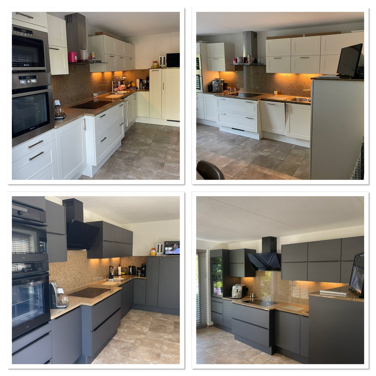 Keuken revitalisatie via @Keukenvernieuwers. Uitgevoerd door @FrankRouwenhorst. #Vakmanschap #Aanrader #GroteBlij 💪