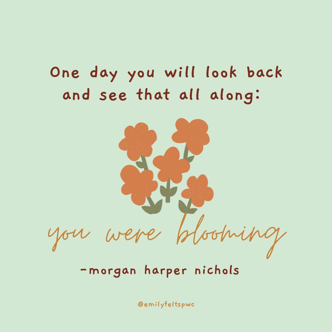 emilyfeltspwc's tweet image. It can be hard to see our growth when we’re in the thick of it. 

Here’s a reminder that you’re growing through it all -even if you can’t see it💛🌼 
be gentle with yourself

#progressnotperfection #babysteps  #igersokc #wellnesscoach #OKC #selfcare #loveyourself #holistichealth