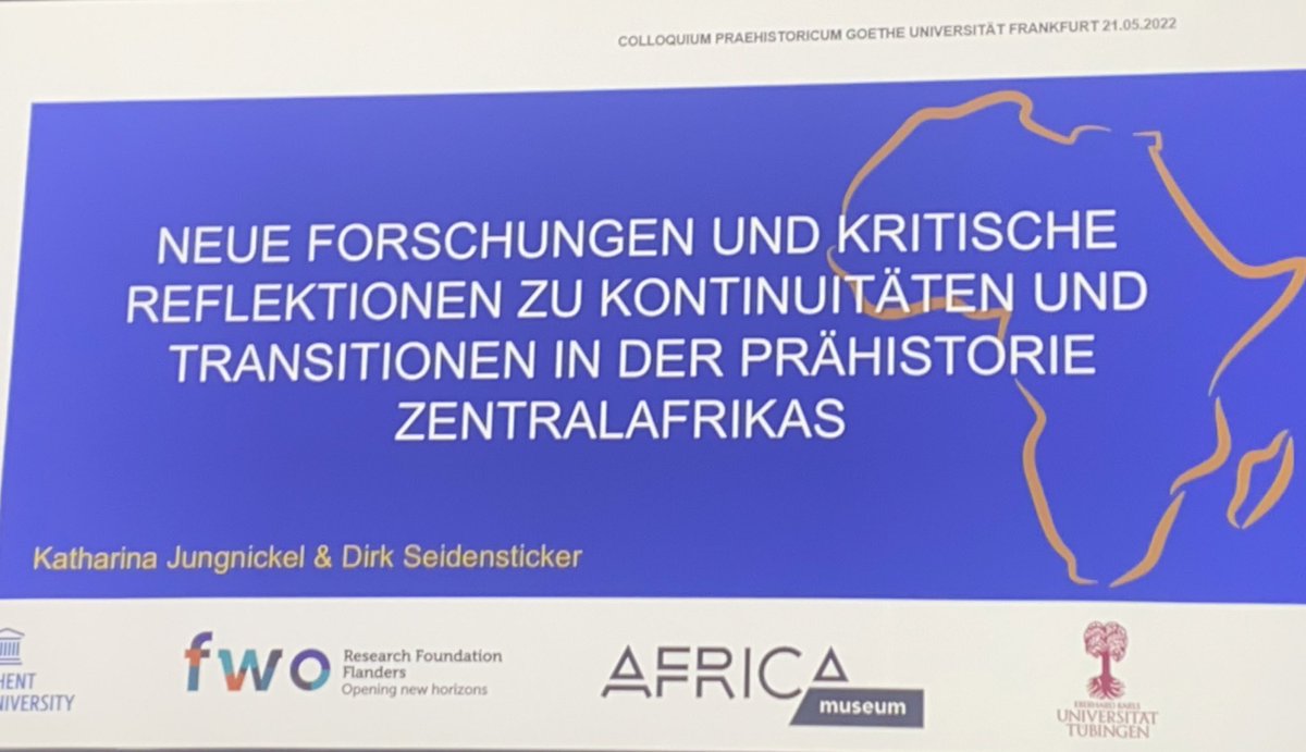 Heute sprechen im Kolloquium Praehistoricum an der <a href="/goetheuni/">Goethe-Universität</a> @SeidenstickerD &amp; Katharina Jungnickel zu einem Thema aus der Archäologie Afrikas! Bin ganz gespannt…