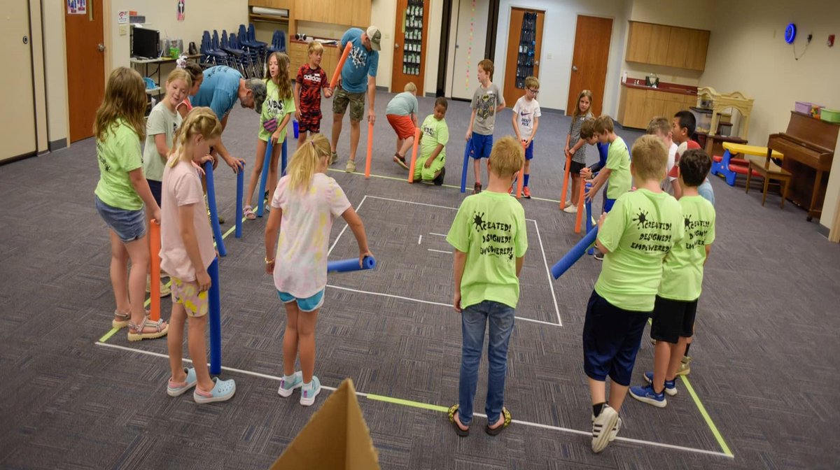 OneBethelFamily's tweet photo. Vacation Bible School! Sharing the Good News with kids that they are "Created!Designed!Empowered!" It's not too late to join in through Fri starting at 9a #NormanOK https://t.co/gvIIxp5ZvA