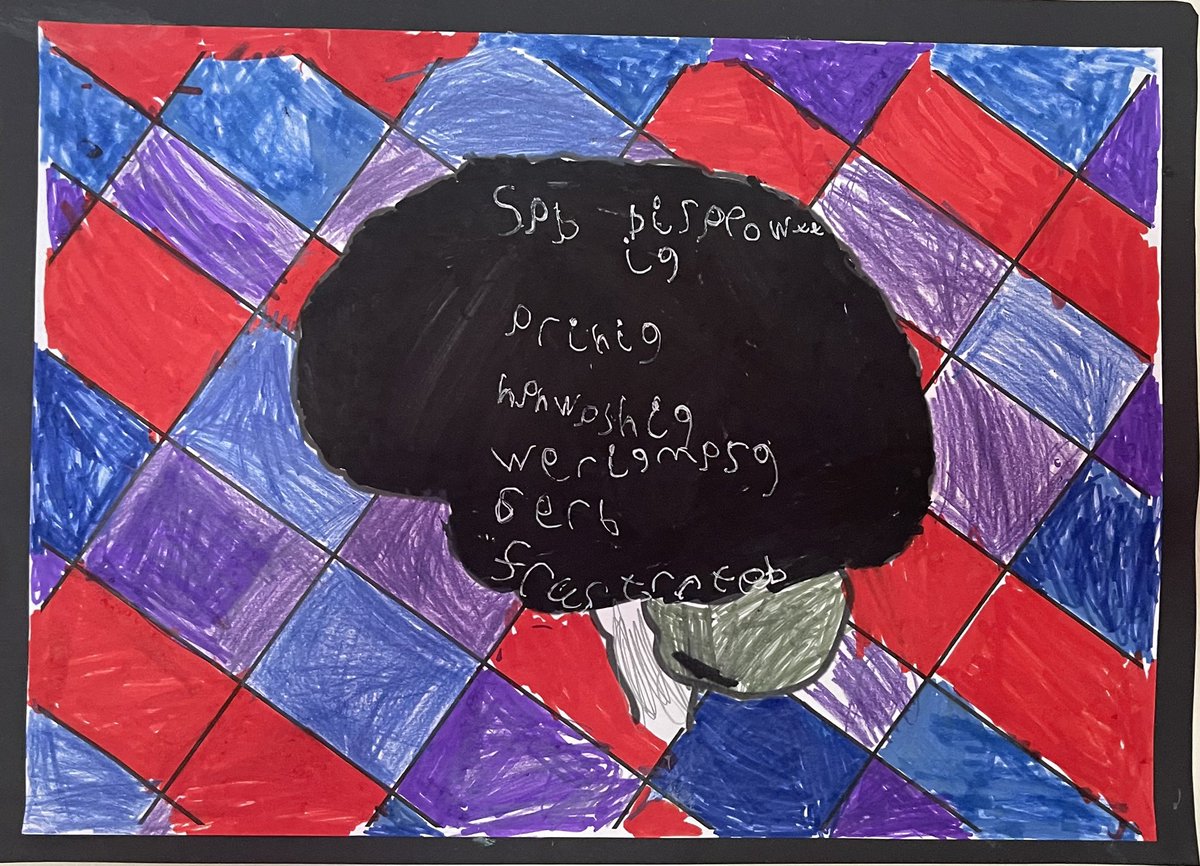 OurPandemicSAC's tweet photo. The children at @BarrPrimary wrote their feelings about lockdown and things they associated with the pandemic in the brain template; they then used colour to convey their feelings 

#lockdown #COVID19 #feelings #colours https://t.co/vo73NDJpDE
