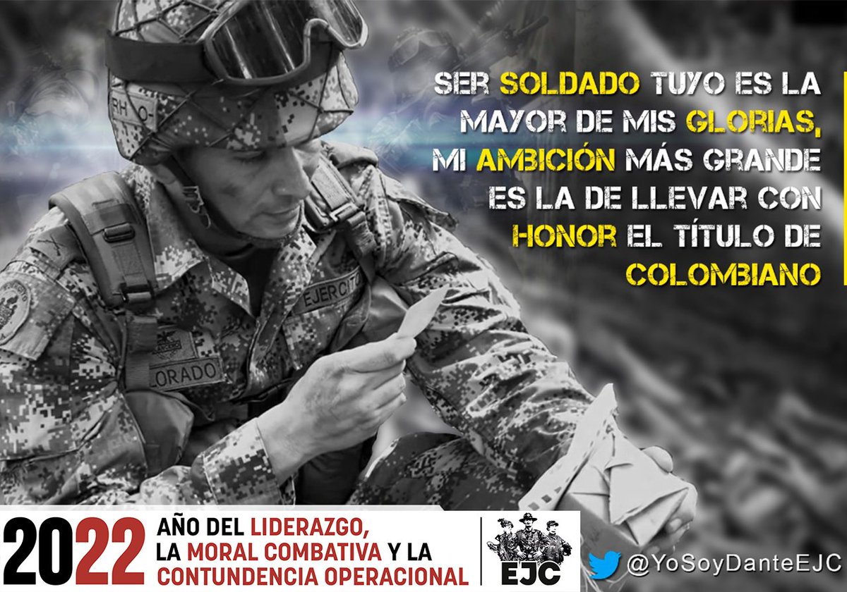 📌¡#Colombia patria mía:
Te llevo con amor en mi corazón. Creo en tu destino
y espero verte siempre grande, respetada y libre!
 
#EjércitoTransparente
#PatriaHonorLealtad
#Denuncie 📱Línea 152