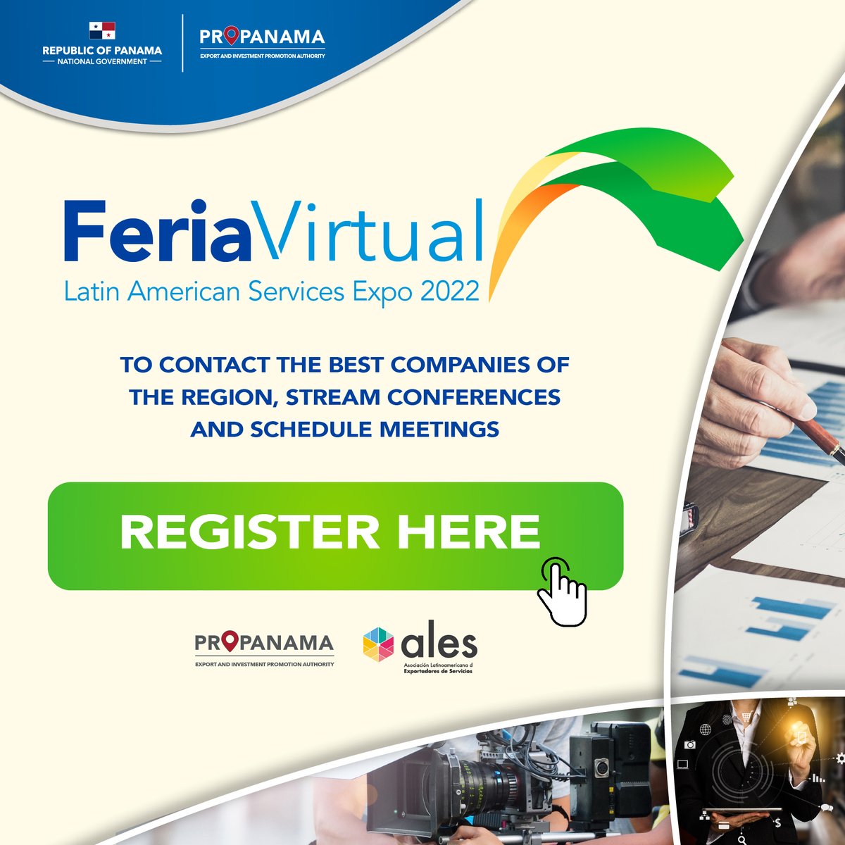 #EVENTOS 📅 | Hasta el 24 de junio participamos de la Expo Latinoamericana de Servicios 2022 promoviendo las exportaciones e inversiones en diferentes sectores:

🎬 Industrias creativas
💼 Servicios empresariales
📲 Servicios profesionales
🖥 TI

Info ℹ️ bit.ly/expo-latinoame…