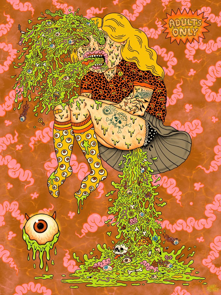 This really should have been up in Times Square imo. Puking and shitting at the same time ? Relatable and exceptional 😘