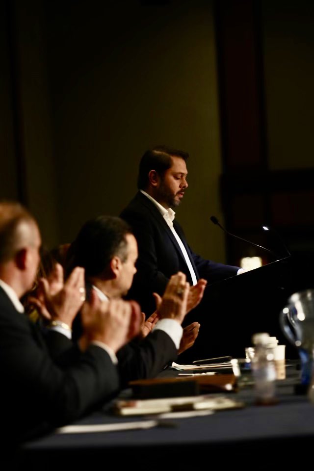 IAM_Union's tweet photo. . @RepRubenGallego: “We have the best planes, best ships, best defense - You can’t have that without the best workforce. It’s the the skilled labor for the last hundred years that made those defense companies the best. You, the #Machinists, are the base of that.” #IAMLegConf https://t.co/itxyz5D6oW