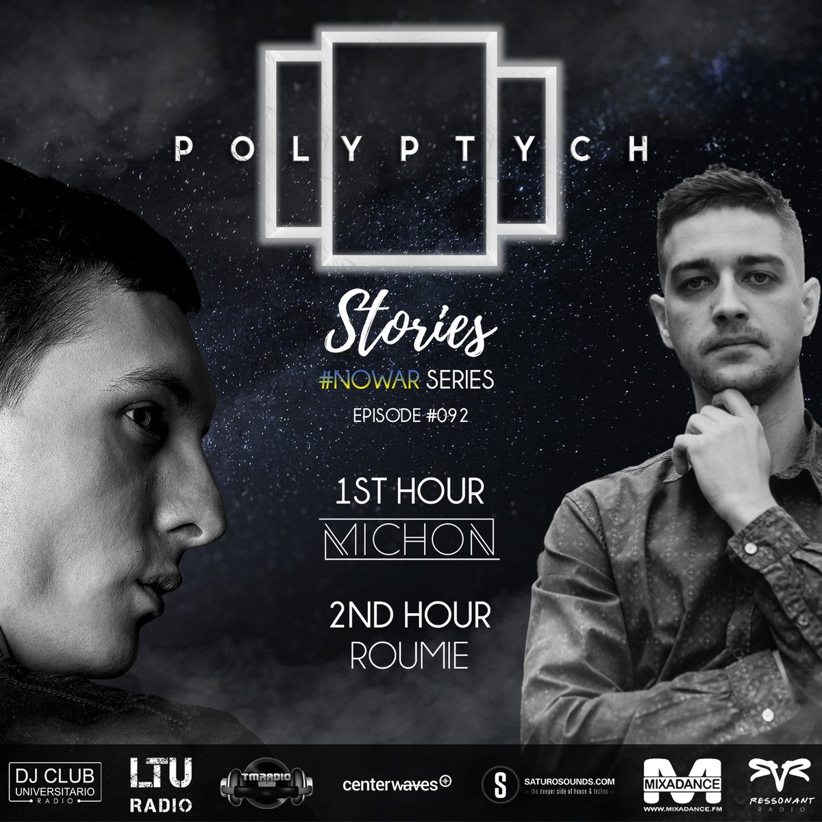 polyptychmusic's tweet photo. #PolyptychStories
Episode #092 [12 / 06 / 2022] - #Michon / #roumie

Listen at your preferred platform:
https://t.co/JFIik8rK05

Every Week on AIR with
@LTU_Radio, @SaturoSounds, @RessonantR, @CenterWaves, @mixadance FM, @_TMRadio and @DjClub_UJAT.

Enjoy. https://t.co/prYnKPRTBB