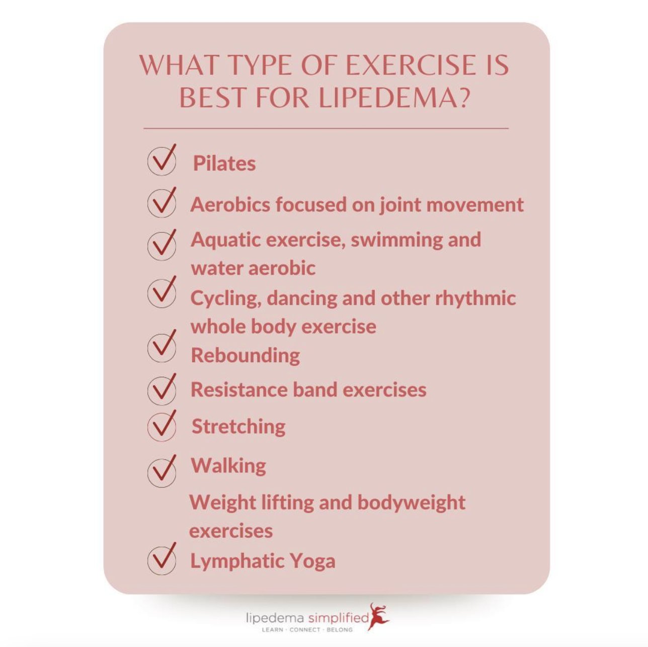 Water aerobics online exercises list