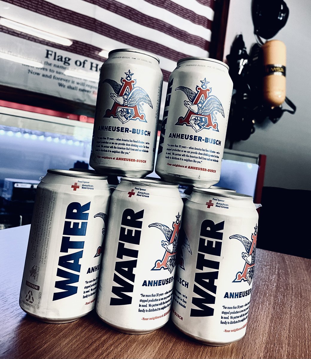 Thanks <a href="/AnheuserBusch/">Anheuser-Busch</a> &amp; <a href="/NVFC/">NatlVolFireCouncil</a> for the donation of canned drinking water to keep our crews hydrated during this hot summer season! And thank you to <a href="/kreydist/">Krey Distributing</a> for taking time to deliver the much-needed water to our fire station, we are grateful!