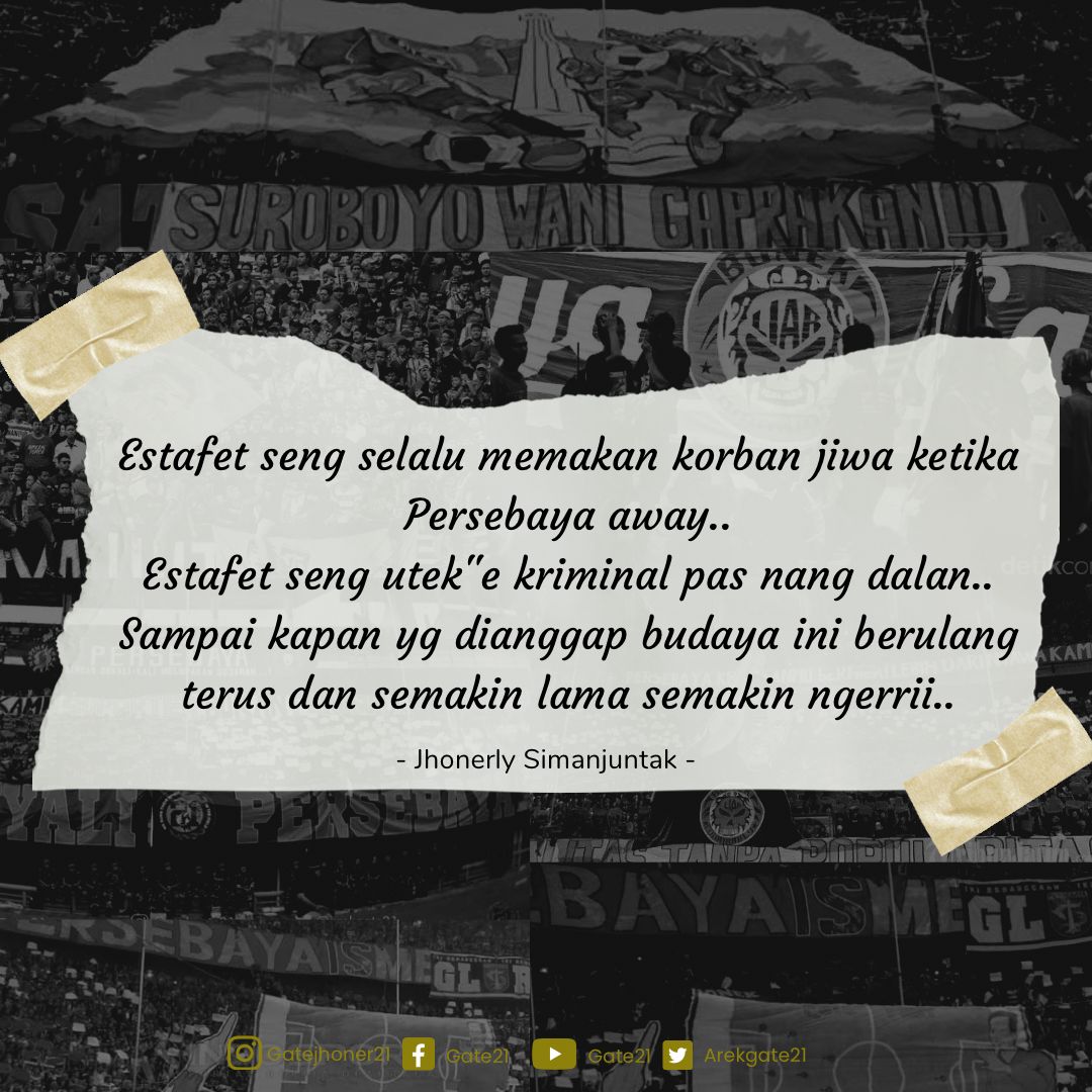 GateJhoner21's tweet photo. Menghilangkan tradisi estafet tidak akan melunturkan betapa militan dan loyalnya Bonek dalam mendukung Persebaya, 
Terlepas dari cara mendukung saat away ke kota orang dengan cara patungan sewa angkutan ataupun hutang dengan jaminan barang bahkan kalau tidak berangkat dan https://t.co/4sGeRDNS49