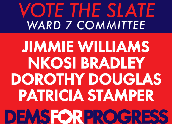 Simply_Stamper's tweet photo. Vote for the #DemsForProgress slate along with Nkosi Bradley, Jimmie Williams, Dorothy Douglas and myself Patricia Stamper. Visit our website https://t.co/2RKJ46GbnC
@W7Dems4Progress https://t.co/cNXW5h8G2l